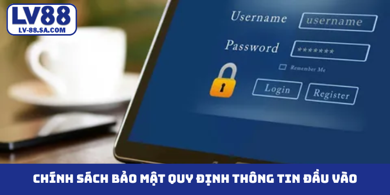 Chính sách bảo mật quy định thông tin đầu vào