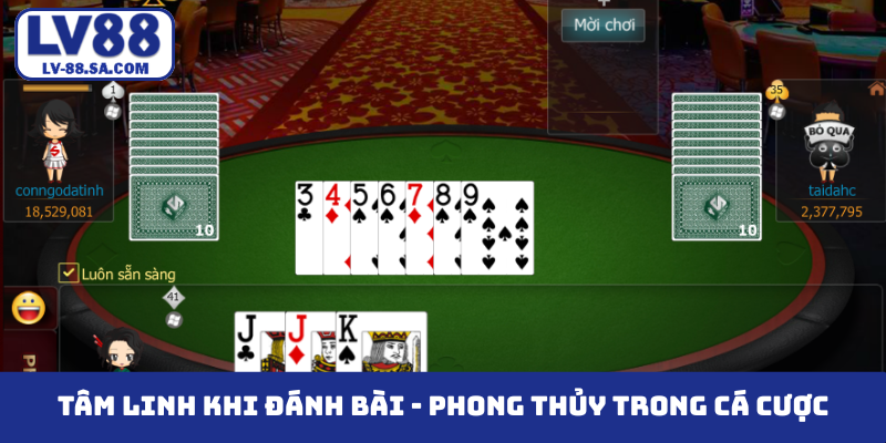 Tâm linh khi đánh bài - Áp dụng phong thủy trong cá cược